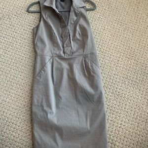 Loft Heather Gray Sleeveless  Dress
